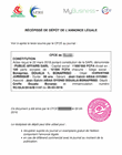 Récépissé Annonce légale